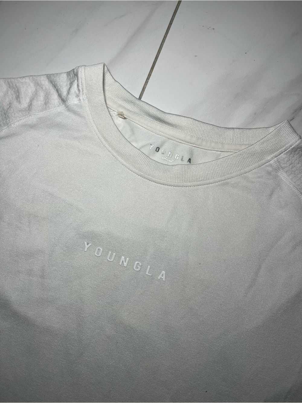 YOUNGLA White Logo Tee